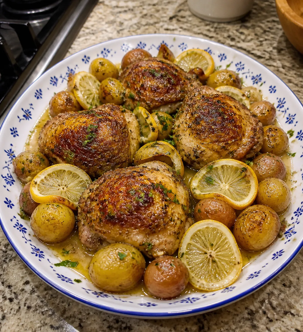 One-Dish Lemon Butter Chicken with Herbs